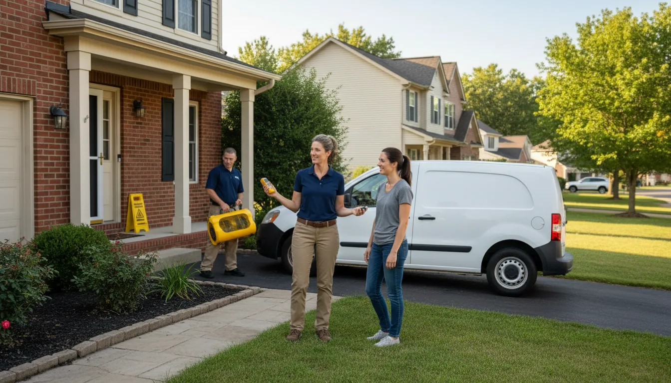 Residential water damage restoration in Elberon, IA